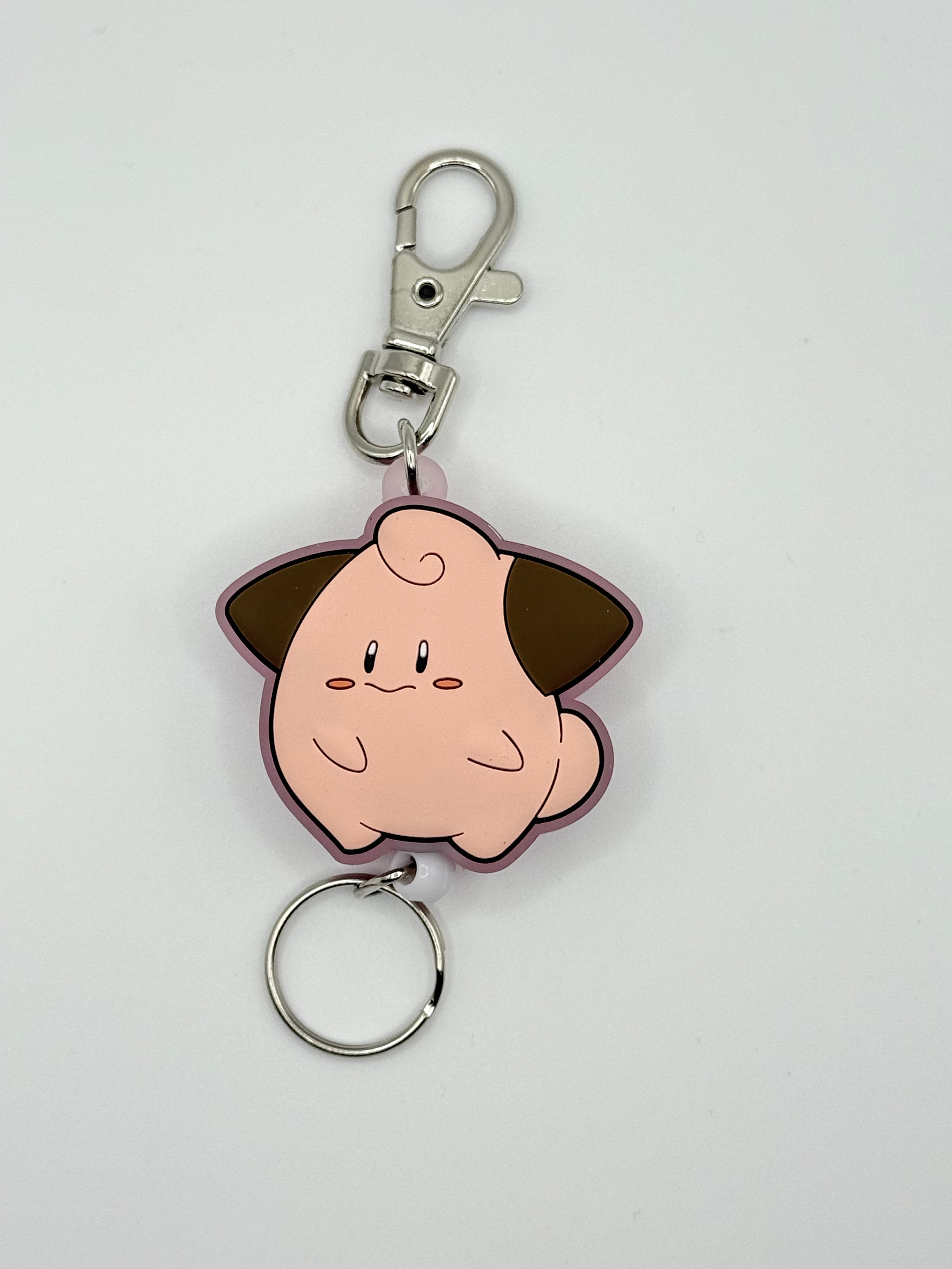 Pokemon Cleffa Rubber Reel Keychain