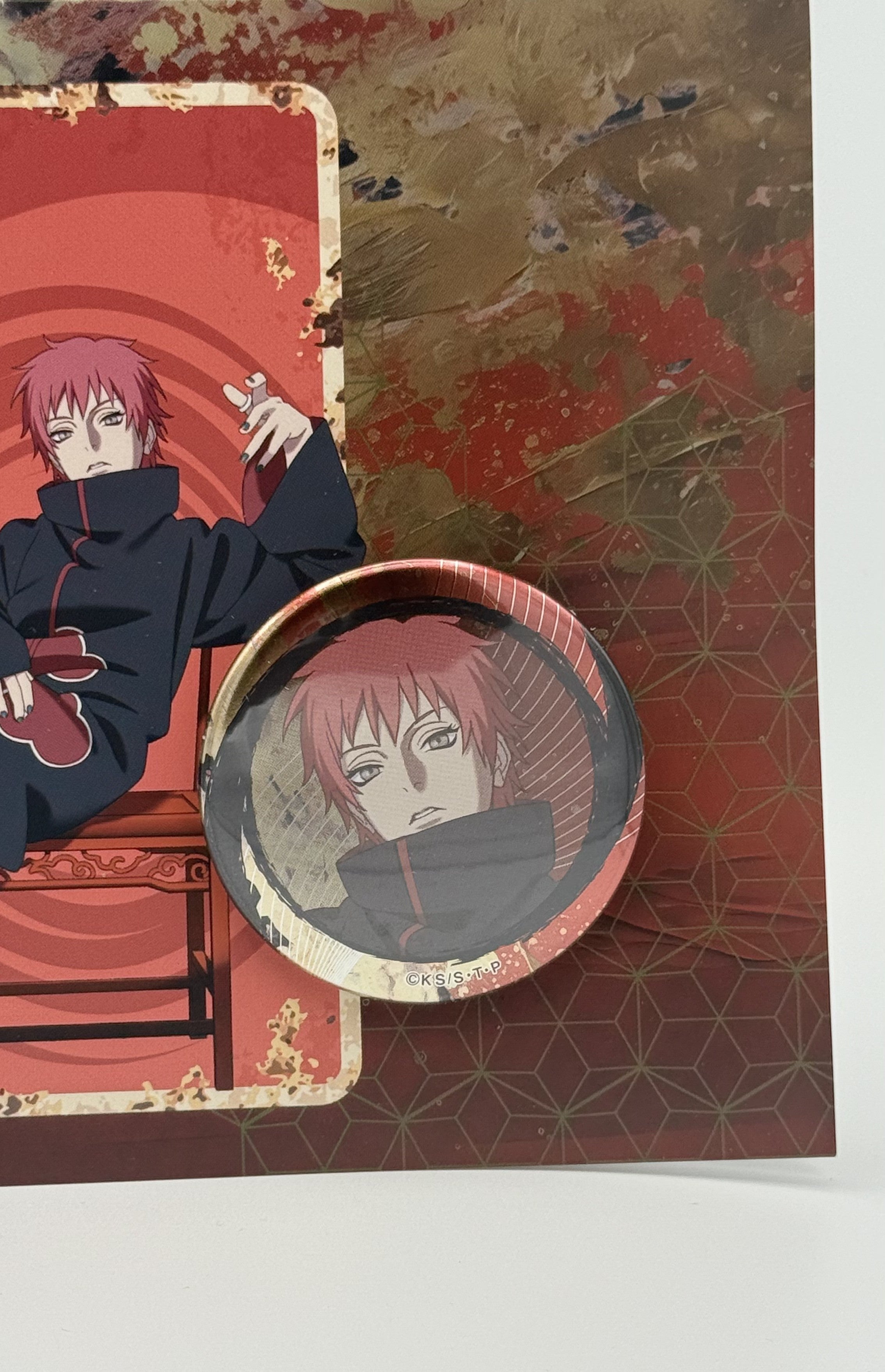 Naruto Shippuden – Akatsuki Deidara & Sasori Metal Badge Set (2pcs)