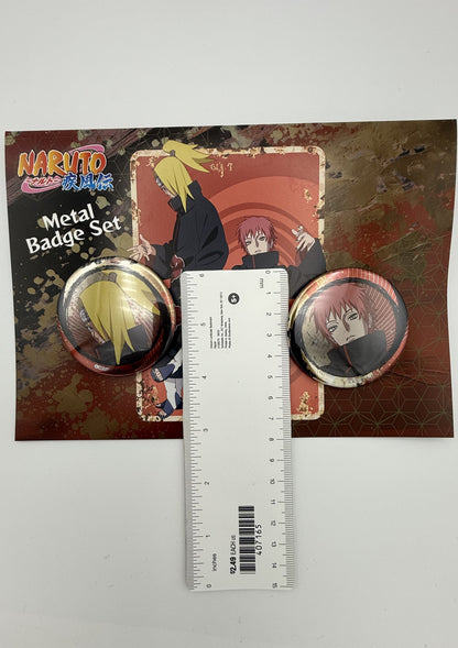 Naruto Shippuden – Akatsuki Deidara & Sasori Metal Badge Set (2pcs)